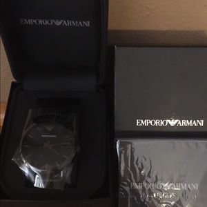 EMPORIO ARMANI ALL BLACK MENS WATCH